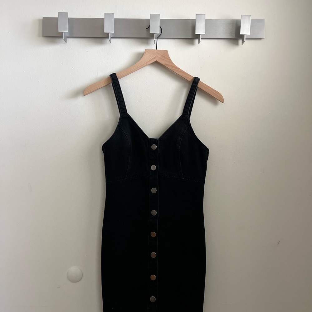 Topshop Black Denim Dress